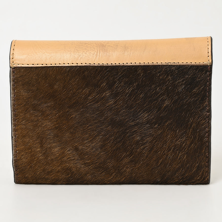 American Darling Wallet Hand Tooled Hair on Genuine Leather Western Women Bag | Handbag Purse Wallet| Wristlet