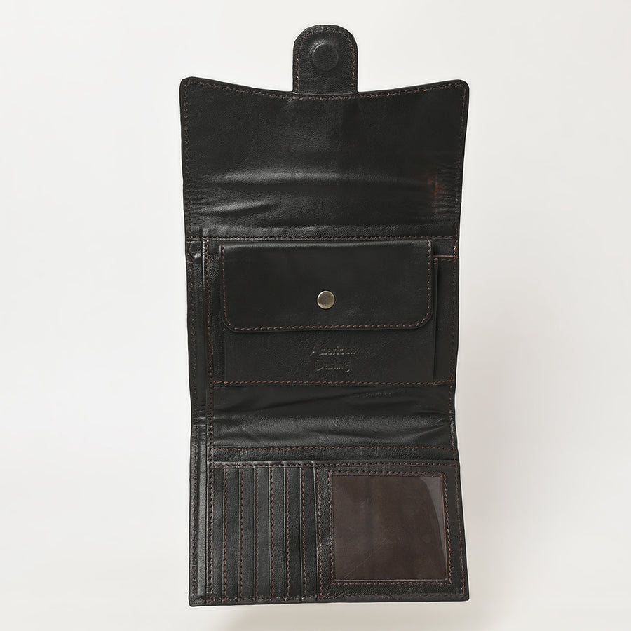 American Darling Wallet Hand Tooled Hair on Genuine Leather Western Women Bag | Handbag Purse Wallet| Wristlet