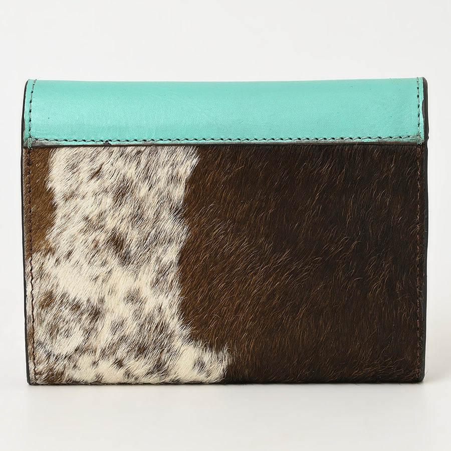 American Darling Wallet Hand Tooled Hair on Genuine Leather Western Women Bag | Handbag Purse Wallet| Wristlet