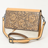 American Darling Adbgz843A Cross Body Hand Tooled Hair-On Genuine Leather Women Bag Western Handbag Purse