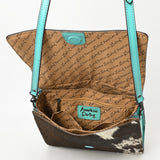 American Darling Cross Body Hand Tooled Hair-on Genuine Leather Western Women Bag Handbag Purse | Crossbody for