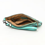 American Darling Adbgz844B Wristlet Hand Tooled Genuine Leather Women Bag Western Handbag Purse