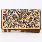 American Darling Wallet Hand Tooled Hair on Genuine Leather Western Women Bag | Handbag Purse Wallet| Wristlet