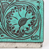 American Darling Wallet Hand Tooled Hair on Genuine Leather Western Women Bag | Handbag Purse Wallet| Wristlet