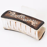 Beautifully Hand Tooled Women Ladies Hair Band Clip Clutch