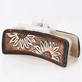 Beautifully Hand Tooled Women Ladies Hair Band Clip Clutch