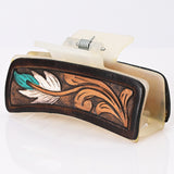 Beautifully Hand Tooled Women Ladies Hair Band Clip Clutcher