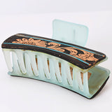 Beautifully Hand Tooled Women Ladies Hair Band Clip Clutch