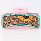 Beautifully Hand Tooled Women Ladies Hair Band Clip Clutcher