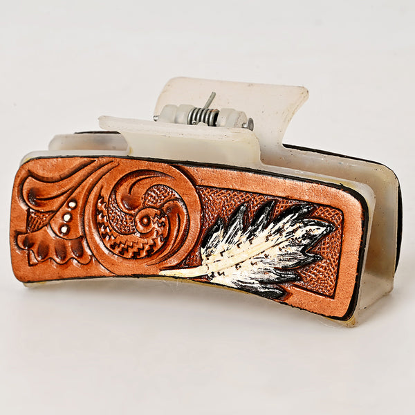 American Darling Floral Long Hair Claw Hand Tooled Carved Genuine by Hilason – Cowboy and equestrian accessories