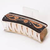 Beautifully Hand Tooled Women Ladies Hair Band Clip Clutch