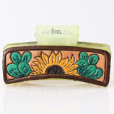 Beautifully Hand Tooled Women Ladies Hair Band Clip Clutch