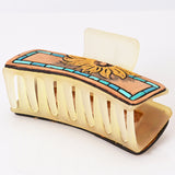 Beautifully Hand Tooled Women Ladies Hair Band Clip Clutch