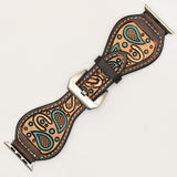 American Darling ADWAR131-41 Beautifully Hand Tooled Genuine American Leather I watch Strap Men and Women Unisex