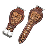 American Darling ADWAR136-45 Beautifully Hand Tooled Genuine American Leather I watch Strap Men and Women Unisex