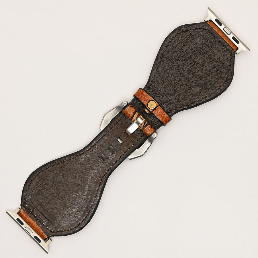 American Darling Beautifully Hand Tooled Painted Genuine Leather I watch Strap Men and Women Unisex