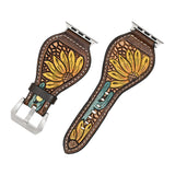 American Darling ADWAR146-41 Beautifully Hand Tooled Genuine American Leather I watch Strap Men and Women Unisex