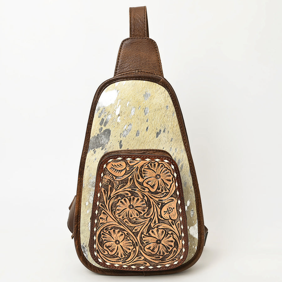 American Darling Sling Hand Tooled Hair-On Genuine Leather Western Women Bag |Sling | for