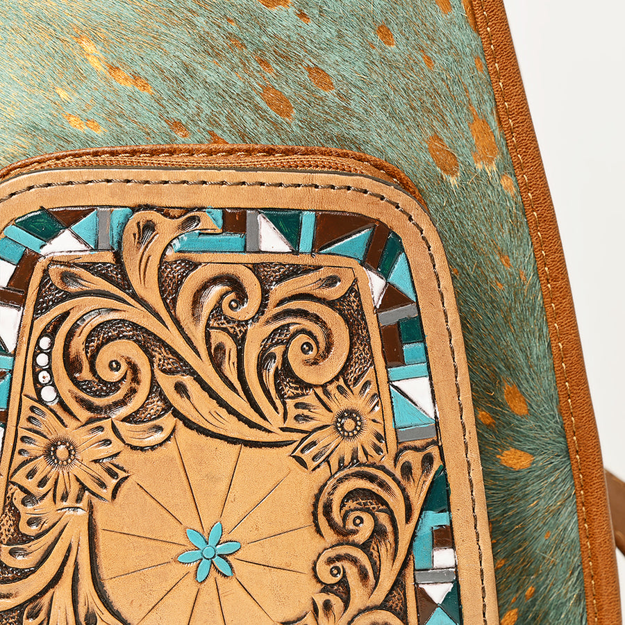 American Darling Sling Hand Tooled Hair-On Genuine Leather Western Women Bag |Sling | for