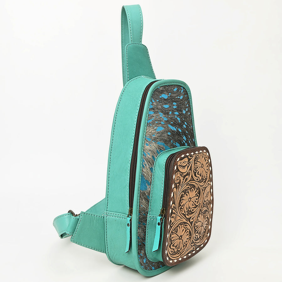 American Darling Sling Hand Tooled Hair-On Genuine Leather Western Women Bag |Sling | for