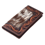 BAR H EQUINE W. Genuine Leather Hand Carved Rodeo Wallet For Men Women by Hilason – Cowboy and equestrian accessories