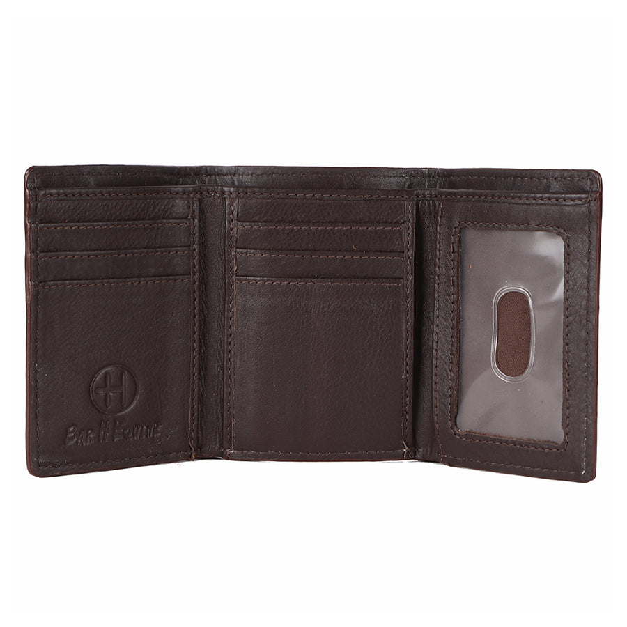 BAR H EQUINE Genuine Leather Rodeo - Bifold & Trifold Wallet For Men Women