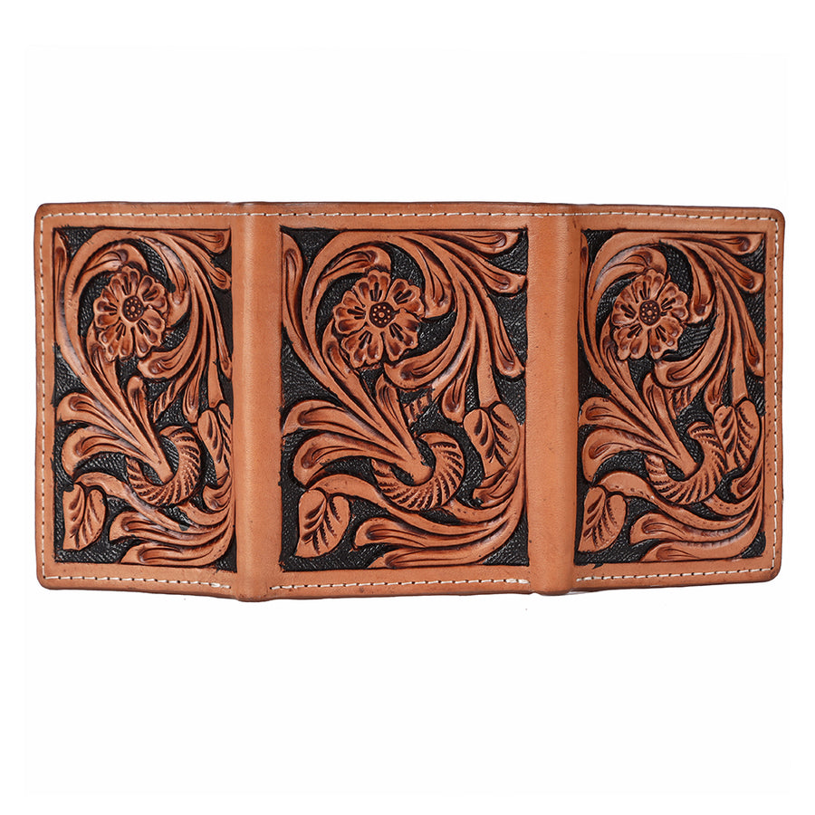 BAR H EQUINE Genuine Leather Rodeo - Bifold & Trifold Wallet For Men Women