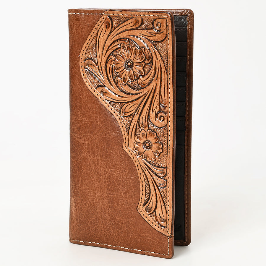 BAR H EQUINE Western Genuine Leather Hand Carved Rodeo Wallet For Men Women - Uhorse