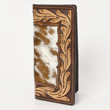 BAR H EQUINE Rodeo Floral Bifold Wallet Men Women Hair-On Genuine Leather Brown - Uhorse