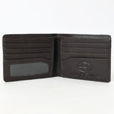 BAR H EQUINE Rodeo Floral Bifold & Trifold Wallet For Men Women HairOn Genuine Leather Brown