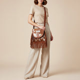 American Darling Messenger Hair On Genuine Leather Western Women Bag Handbag Purse | for Cute