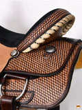 HILASON Western Horse Ranch Roping American Leather Saddle Brown