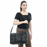 American Darling Duffel Hand Tooled Genuine Leather Women Bag Western Handbag Purse