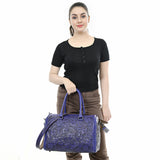 American Darling Duffel Hand Tooled Genuine Leather Women Bag Western Handbag Purse