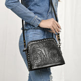 American Darling Hand Tooled Genuine Leather Women Bag Western Handbag Purse