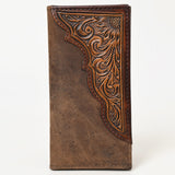 BAR H EQUINE Western Floral Rodeo Bifold Men Women Genuine American Leather Wallet