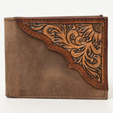 BAR H EQUINE Western Floral Rodeo Bifold Men Women Genuine American Leather Wallet