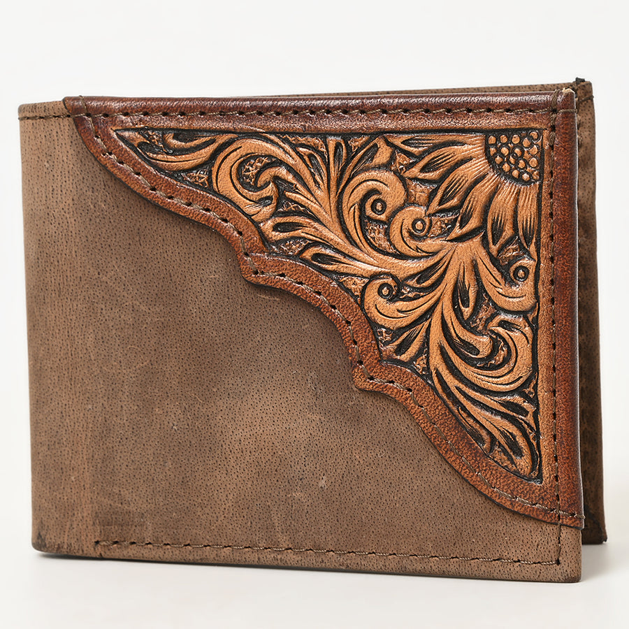 BAR H EQUINE Western Floral Rodeo Bifold Men Women Genuine American Leather Wallet - Uhorse