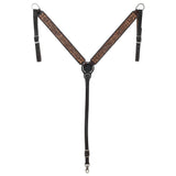 BAR H EQUINE Western Horse Headstall Breast Collar Set American Leather