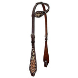 Bar H Equine Horse Genuine Leather Floral Carved Tack Set Brown - Uhorse