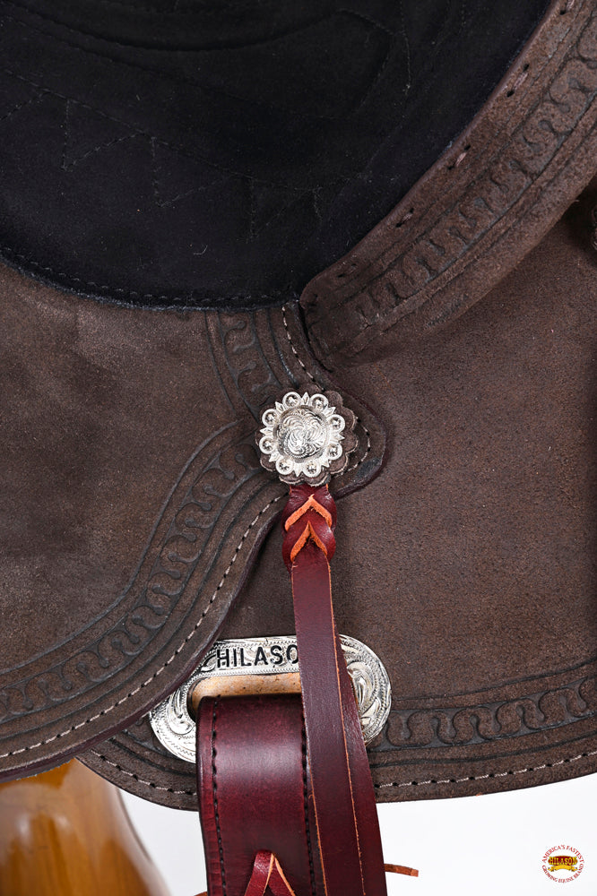 Hilason Western Horse Flex Tree Barrel Trail American Leather Saddle & Biothane Tack Set