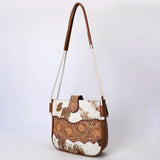 American Darling Adbg1485 Cross Body I Hand Tooled Hair-On Genuine Leather Women Bag Western Handbag Purse