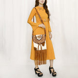 American Darling Adbg1486 Cross Body I Hand Tooled Hair-On Genuine Leather Women Bag Western Handbag Purse