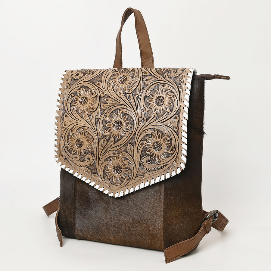 Ohlay Bags OHG190 Backpack Hand Tooled Genuine Leather Women Bag W. by Hilason – Cowboy and equestrian accessories