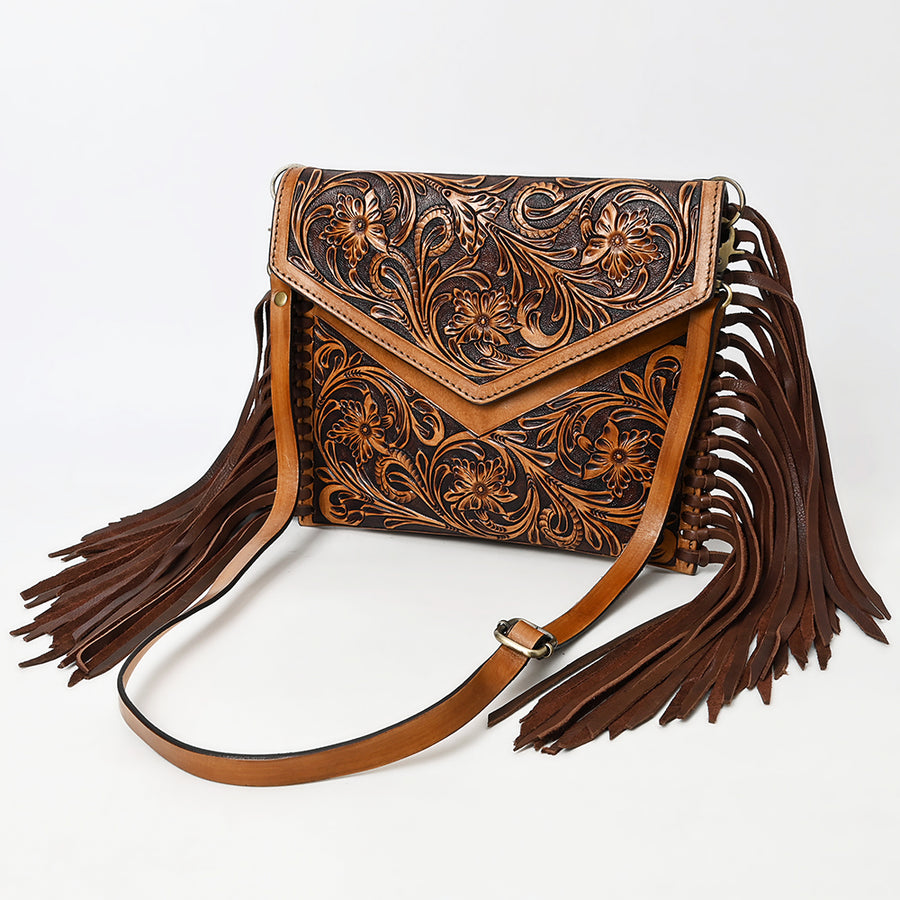 American Darling Envelope Hand Tooled Genuine Leather Women Bag Western Handbag Purse | for Cute - Uhorse