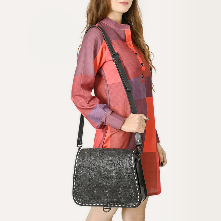 American Darling Cross Body Hand Tooled Genuine Leather Western Women Bag | Handbag Purse Crossbody for Cute