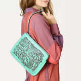 American Darling Coin Purse Hand Tooled Genuine Leather Western Women Bag | Handbag Wallet Purses for