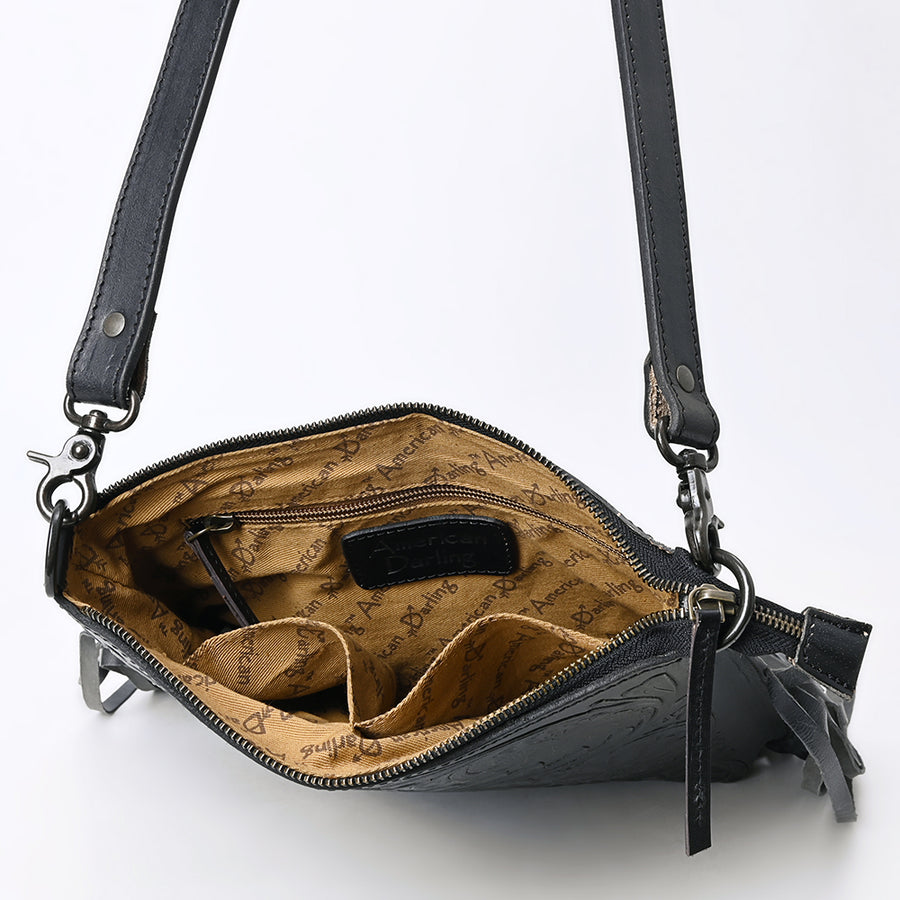 American Darling Messenger Hand Tooled Genuine Leather Western Women Bag Handbag Purse | Travel Bags College Casual