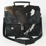American Darling Briefcase Hand Tooled Hair on Genuine Leather Western Women Bag Handbag Purse | Travel Bags College Casual