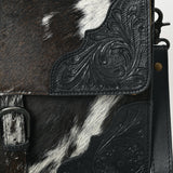 American Darling Briefcase Hand Tooled Hair on Genuine Leather Western Women Bag Handbag Purse | Travel Bags College Casual